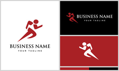 Running Person Logo Design Variations.