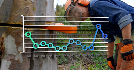 Image of graph over lumberjack