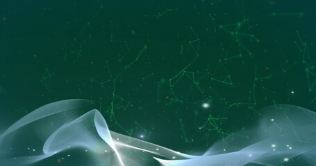 Image of shapes moving on black background