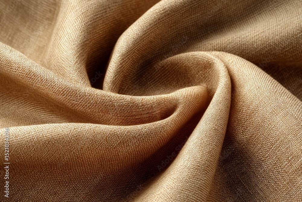 Poster close up of soft beige fabric showcasing texture and weave in natural light during daylight hours