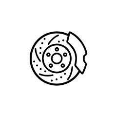 brake icon or brake pads outline icon vector isolated. Best brake outline icon for websites, product packaging, and more about brake product.