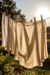 clothes drying on a clothesline