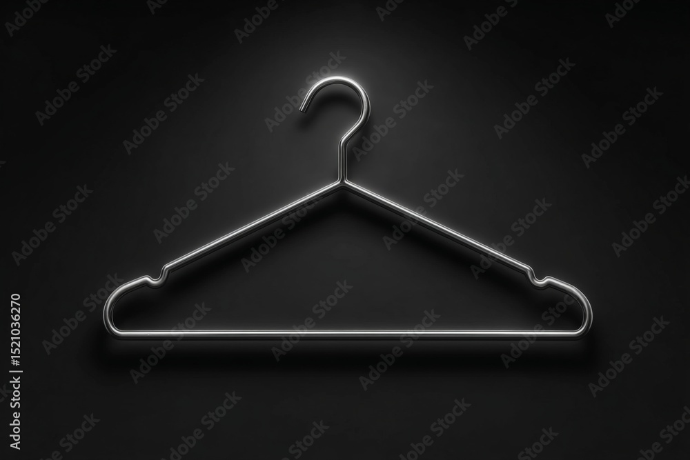 Poster unique metallic hanger displayed against a dark background highlighting its sleek design and modern 