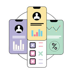 Mobile Data Dashboard UI Concep