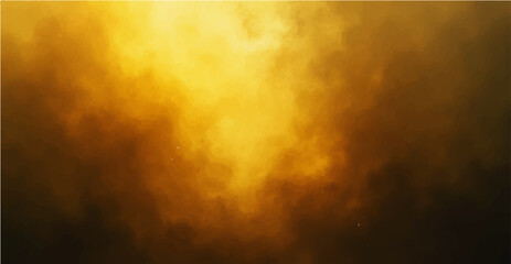 Abstract dark yellow with light rays and a hint of smoke texture.