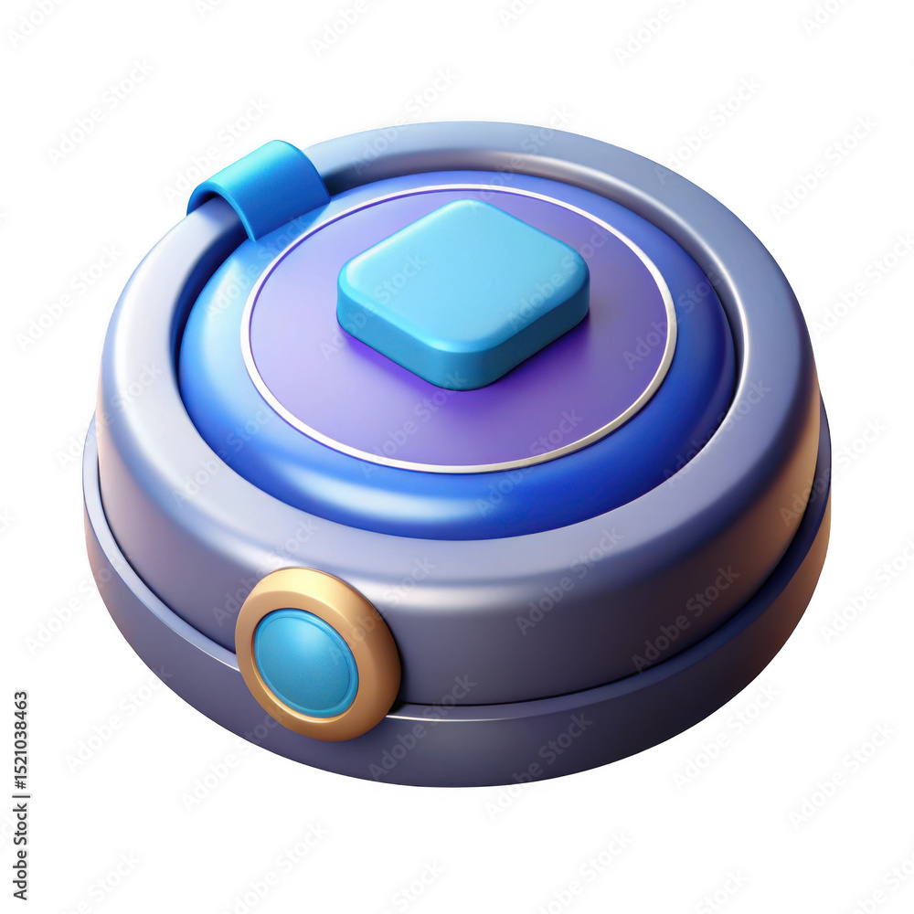Poster round object with blue and white colors isolated on transparent background