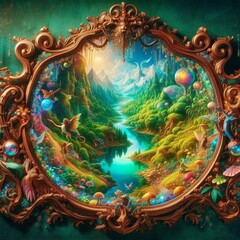 A mirror reflecting not the viewer but another world entirely