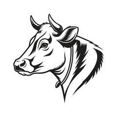 vector illustration of a cow, ai generated