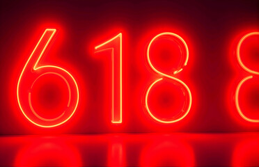 Red Neon 618 Digital Sign