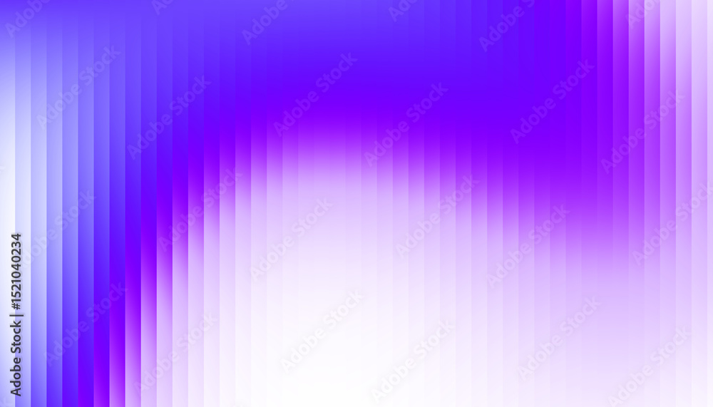 Poster Fractal Glass Gradient Texture. Reed vertical lines patterned glass, overlay with transparent background. Universal blue purple background stylish gradient