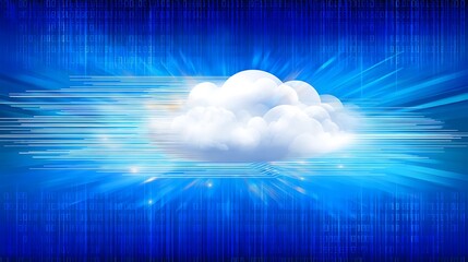 Cloud computing data network abstract concept