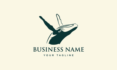 Whale Logo Design Template. (1)