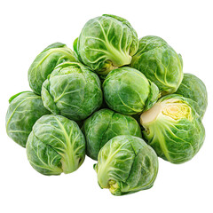 Fototapeta premium Brussels sprouts isolated on transparent background. PNG.