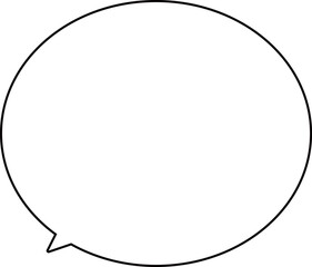 横長の楕円英のシンプルで使いやすい吹き出し