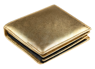 Elegant gold leather wallet