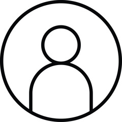 black and wjite contact icon