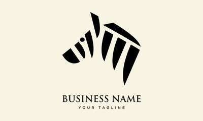 Zebra Logo Design Minimalist.