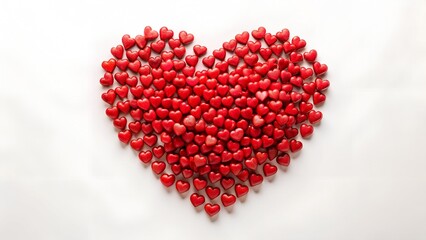 red heart on white background