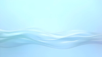 Fototapeta premium Air Flow Waves in Pastel Blue