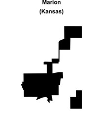 Marion (Kansas) blank outline map