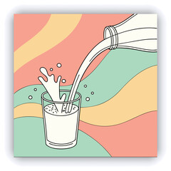 Abstract water splash blue and white background. Milk splash frame pattern. Yogurt or dairy cream wave border with drops
