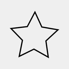 Black and White Star icon 