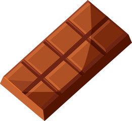 chocolate bar on white background