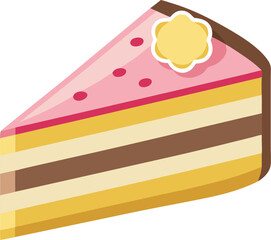 vector illustration of a birthday cake