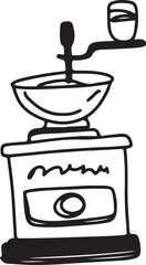 Coffee cup Cappuccino Linear drawing ink