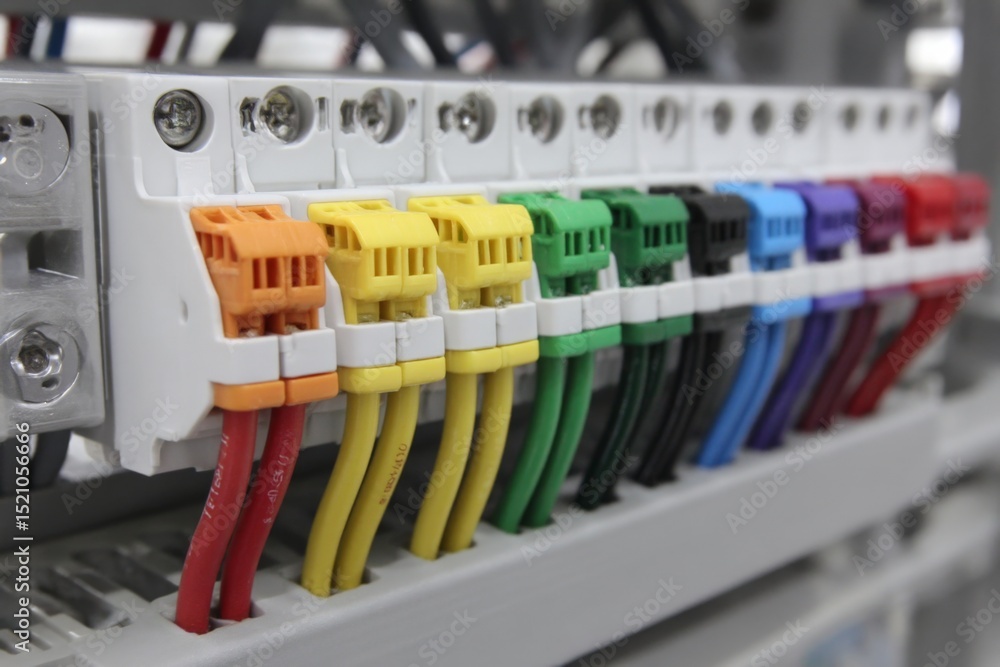 Aufkleber colorful network cables arranged neatly in a server room for efficient data transmission