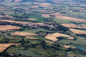 Survol en avion de Carcassonne et des Châteaux Cathares