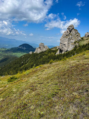 high mountain landscape, Bratocea Ridge, Ciucas Mountains, Romania 