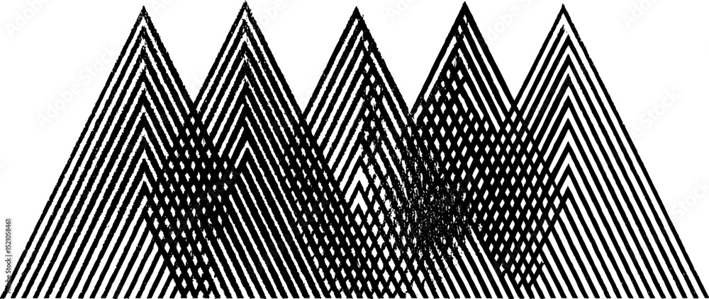 Poster geometric triangle patterns engraving for design and print projects