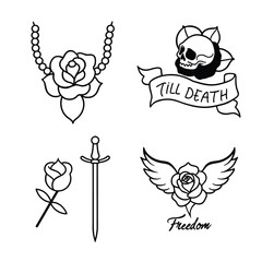 Classic American Traditional Tattoo Flash Designs