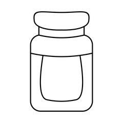 Matcha Powder Bottle Outline Icon – Minimalist Japanese Tea Container Vector