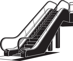 escalator Silhouette vector image