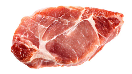 Raw pork jowl, fatty cut, premium detail