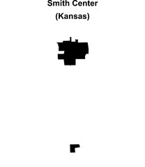 Smith Center (Kansas) blank outline map