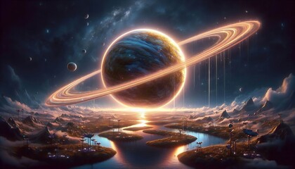 A World with Gravity Pulling Towards a Ring in the Sky Not a Cor