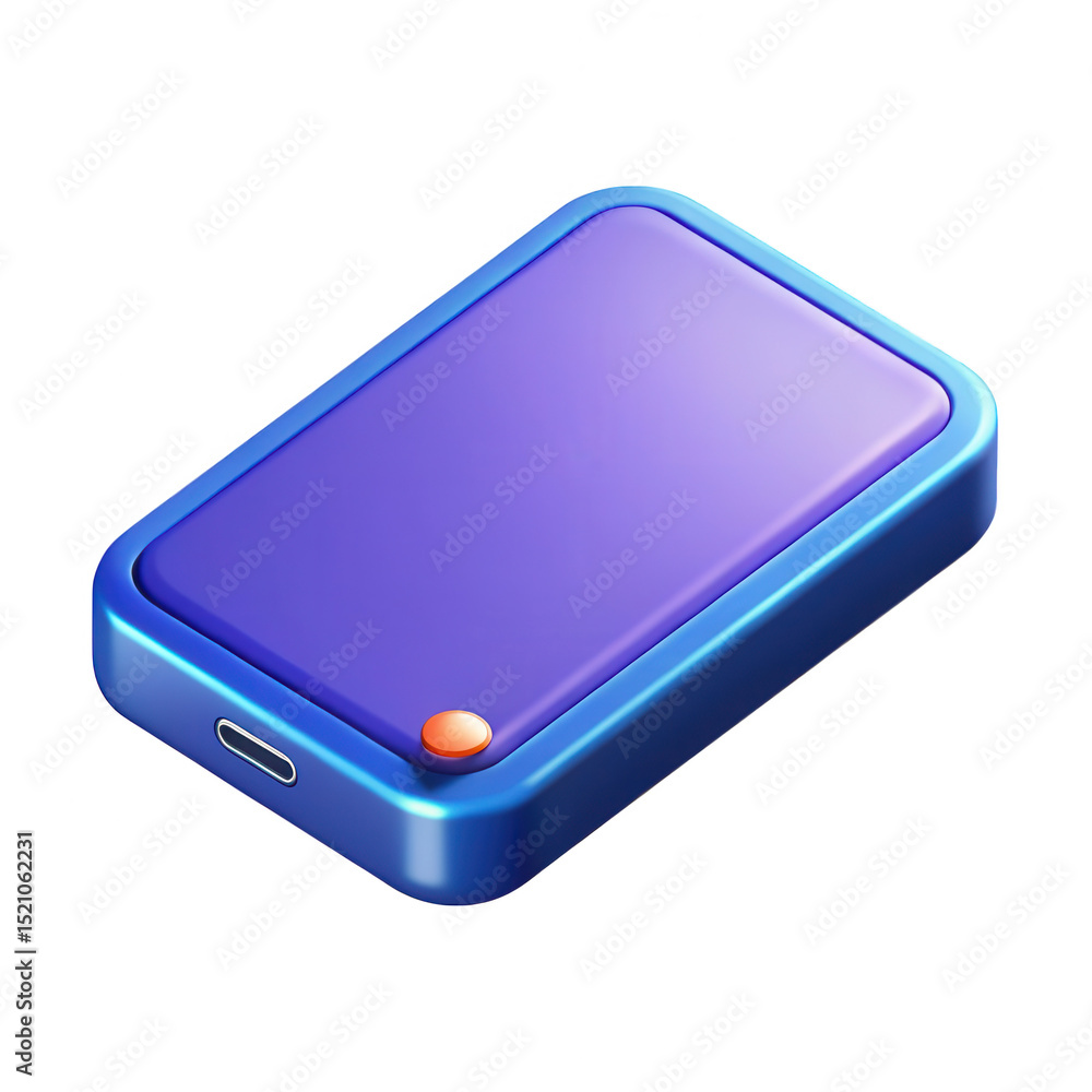 Aufkleber rectangular blue object with shiny surface isolated on transparent background