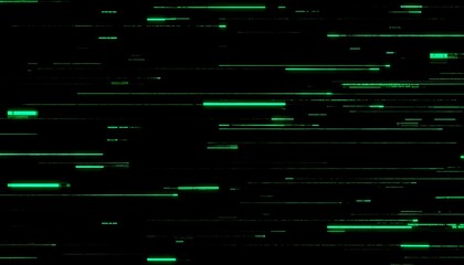Abstract Green Lines on Black Background