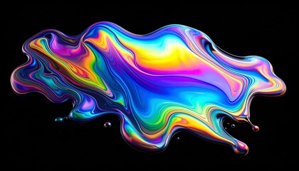 Iridescent Liquid Abstract Background