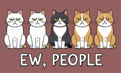 Cute Cat Lover T-Shirt Design