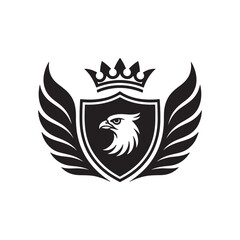 Obraz premium Unique crest crown logo Modern and minimalist vector and abstract logo