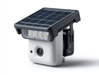 Fototapeta premium Solar powered motion security light illuminating surroundings
