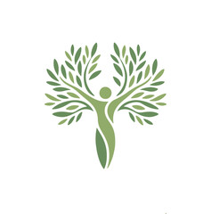 Naklejka premium Unique wellness logo Modern and minimalist vector and abstract logo