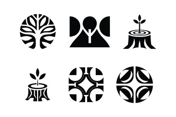  Set of icon vector silhouette illustration