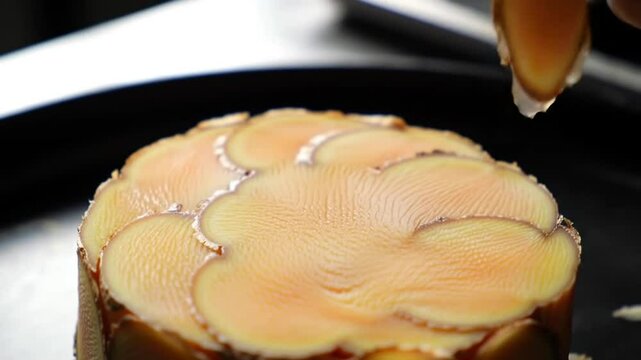 Ginger Slices Arranged Attractively Creating Culinary Delights