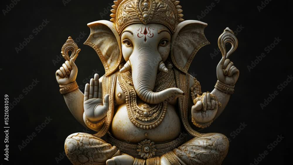 Poster a statue of an elephant sitting on top of a table, perfect for decoration or display