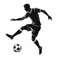 soccer player silhouette